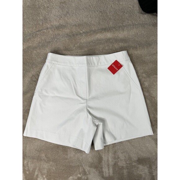 Spanx On the Go 6" Shorts White Silver Lining Technology Size L - Picture 7 of 16